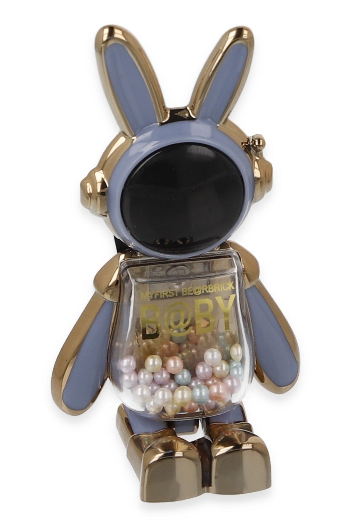 TEKNETSTORE Masa Üstü Sevimli Tavşan Standı Telefon Tutucu Yapışkan Kılıfa Yapıştırılır Boncuklu Astronot Tutucu