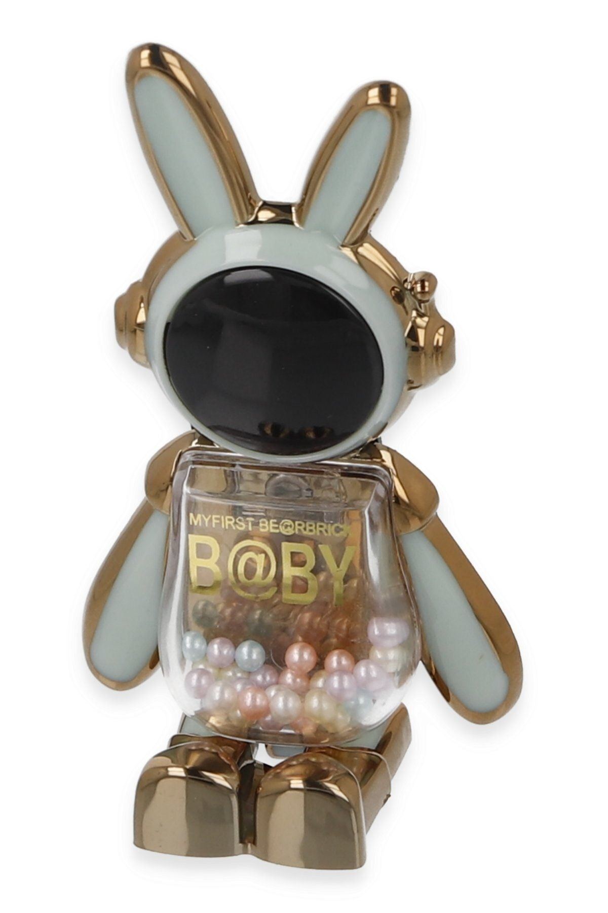 TEKNETSTORE Masa Üstü Sevimli Tavşan Standı Telefon Tutucu Yapışkan Kılıfa Yapıştırılır Boncuklu Astronot Tutucu