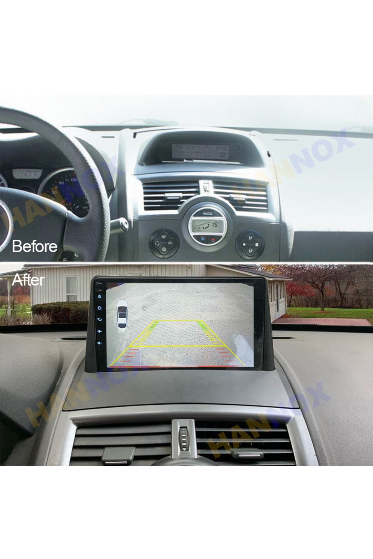 Navicars Renault Megane 2 Android 14 2-32 Multimedya Carplay-kamera-ıps