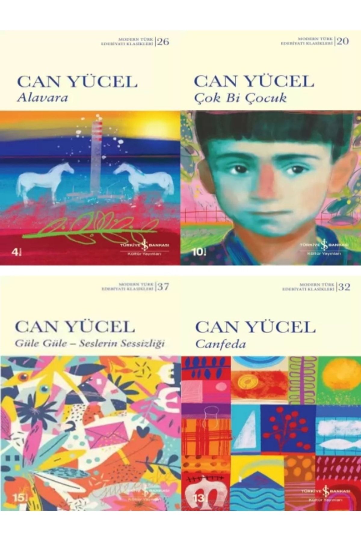 Türkiye İş Bankası Kültür Yayınları Can Yücel Modern Türk Edebiyatı Klasikleri Şiir 4 Kitap set