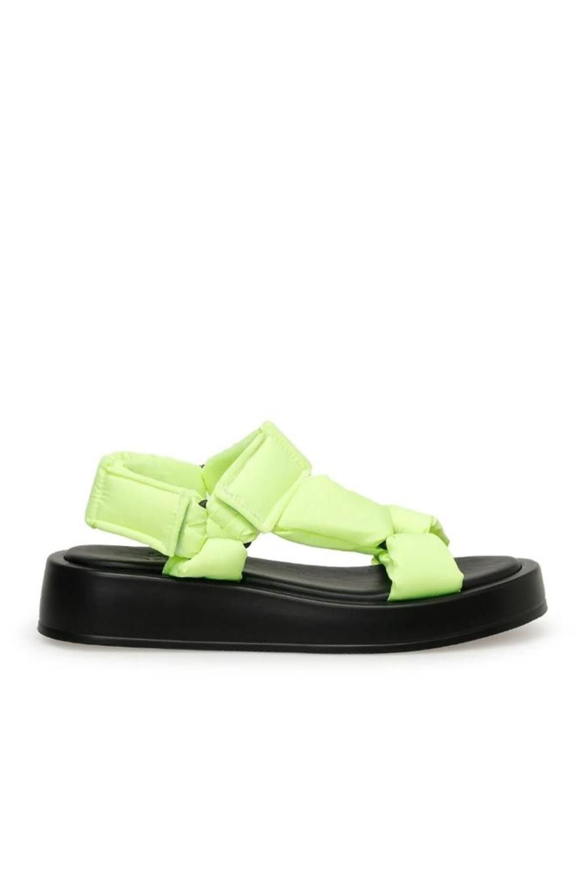 Stella Kadın yeşil paraşüt kumaş cırtlı sandalet