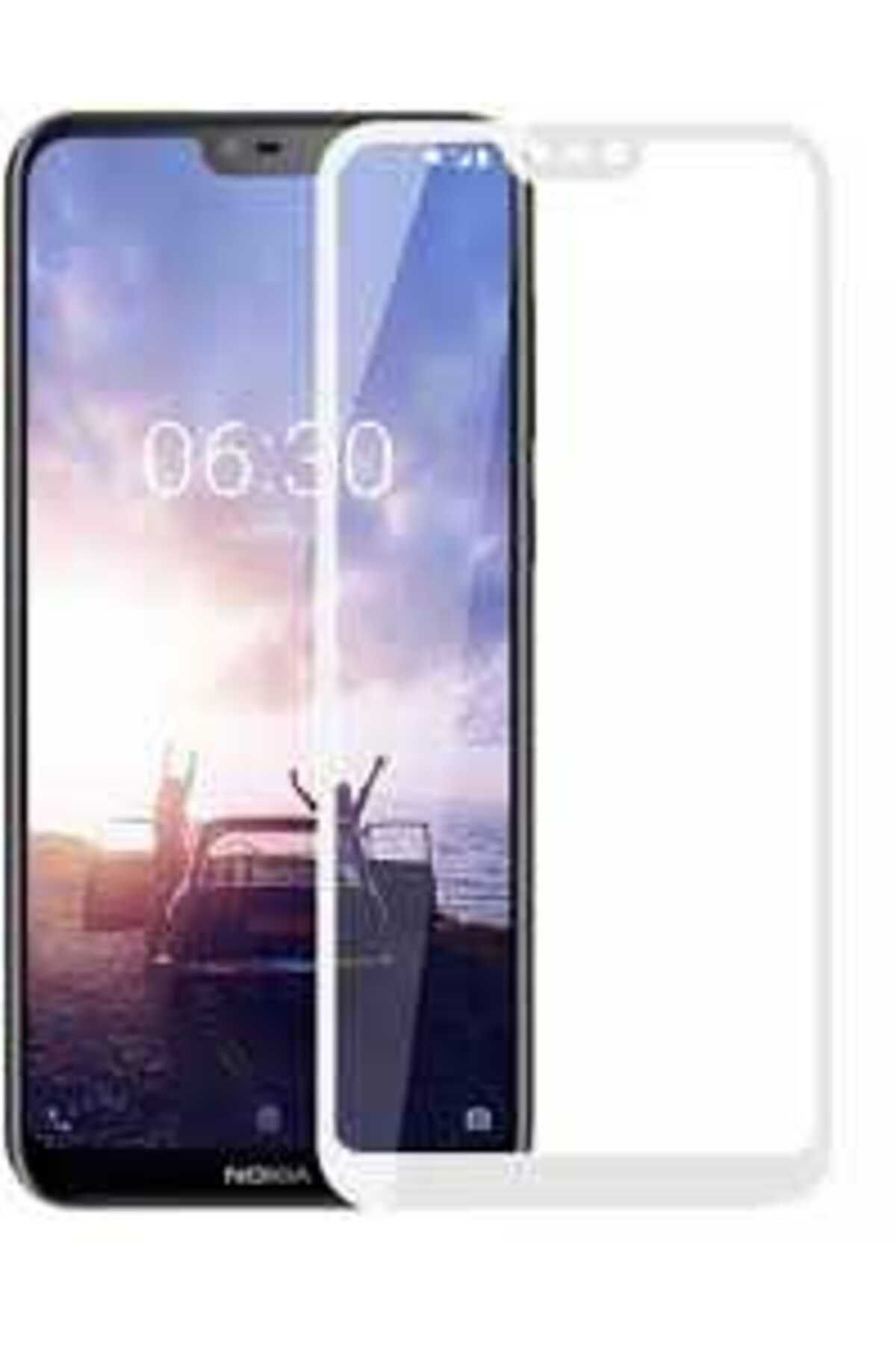 Nokia X6 Ekran Koruyucu Kırılmaya Dayanıklı Cam Koruyucu /Muzy-5d- Beyaz