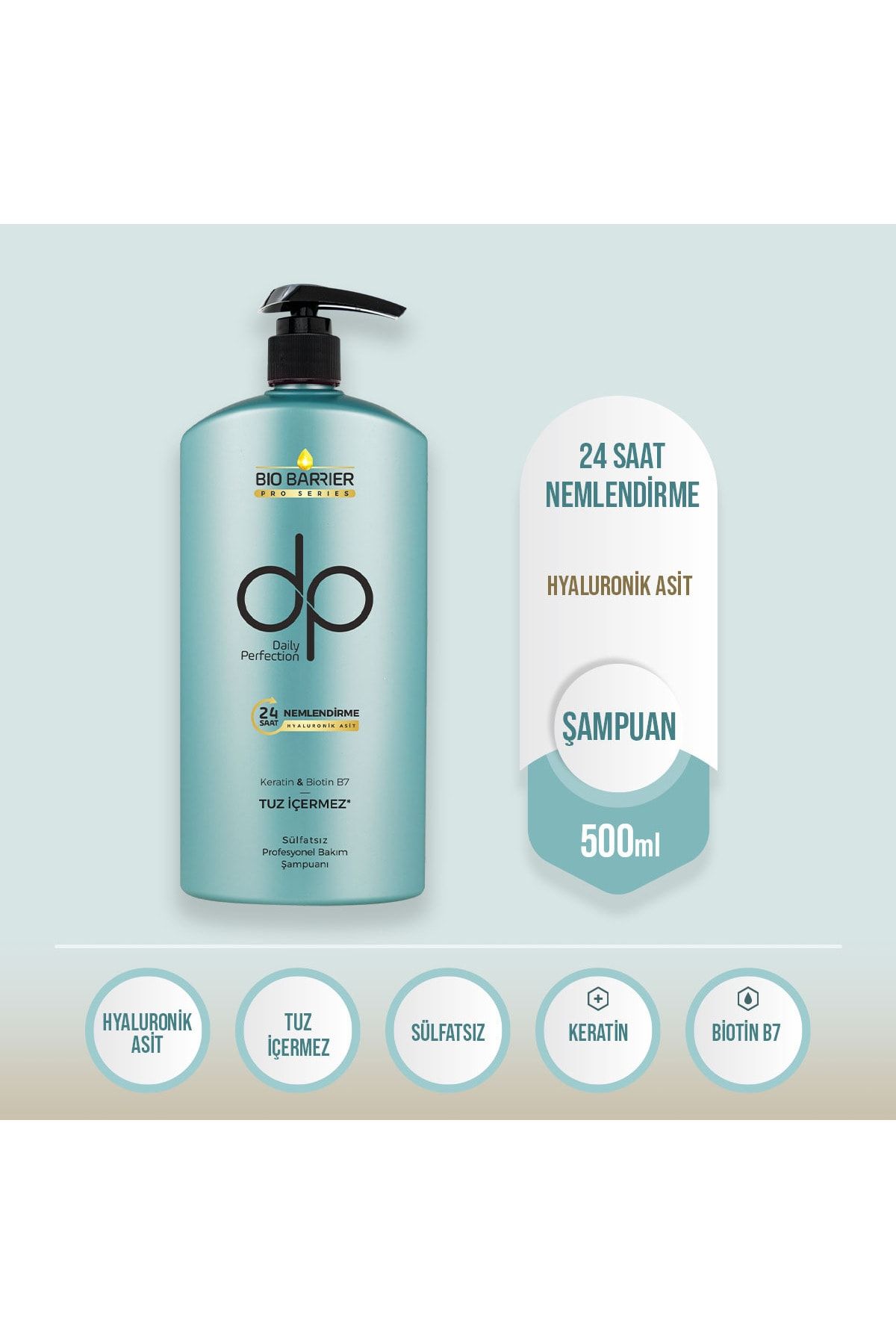 DP Bio Barrier 24 Saat Nemlendirici Şampuan 500 ml