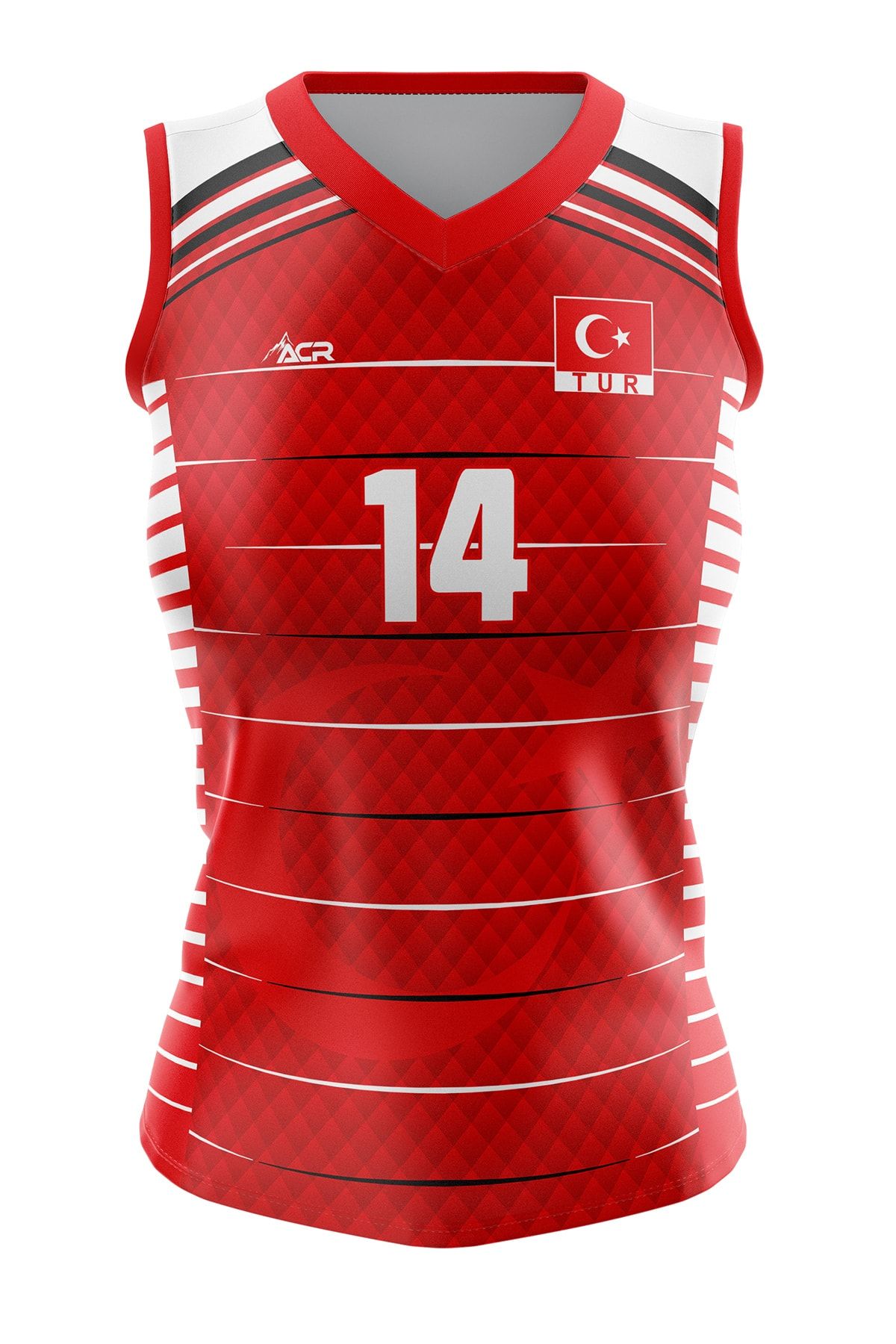 ACR Giyim Tekstil Forma Baskı Voleybol Forması Türkiye Model Dijital Baskı Kişiye Özel Tasarım Tek Üst