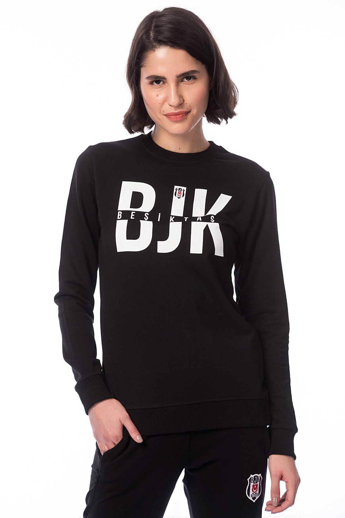 Beşiktaş Kadın Siyah Sweatshirt - 8KESB05001