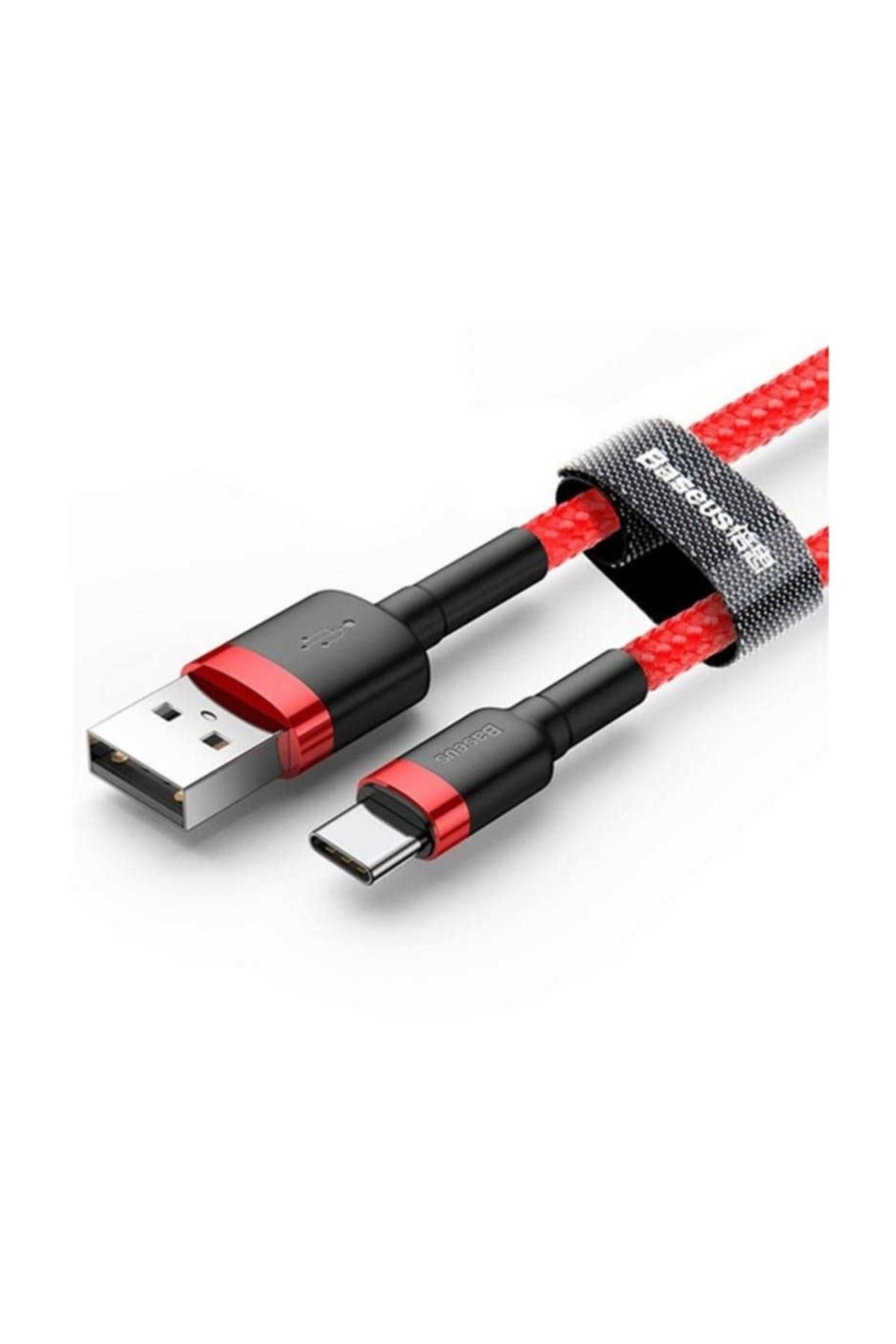 Baseus Cafule Cable USB For Type-c 3A 0.5M Şarj ve Veri Aktarımı Kablosu Kırmızı