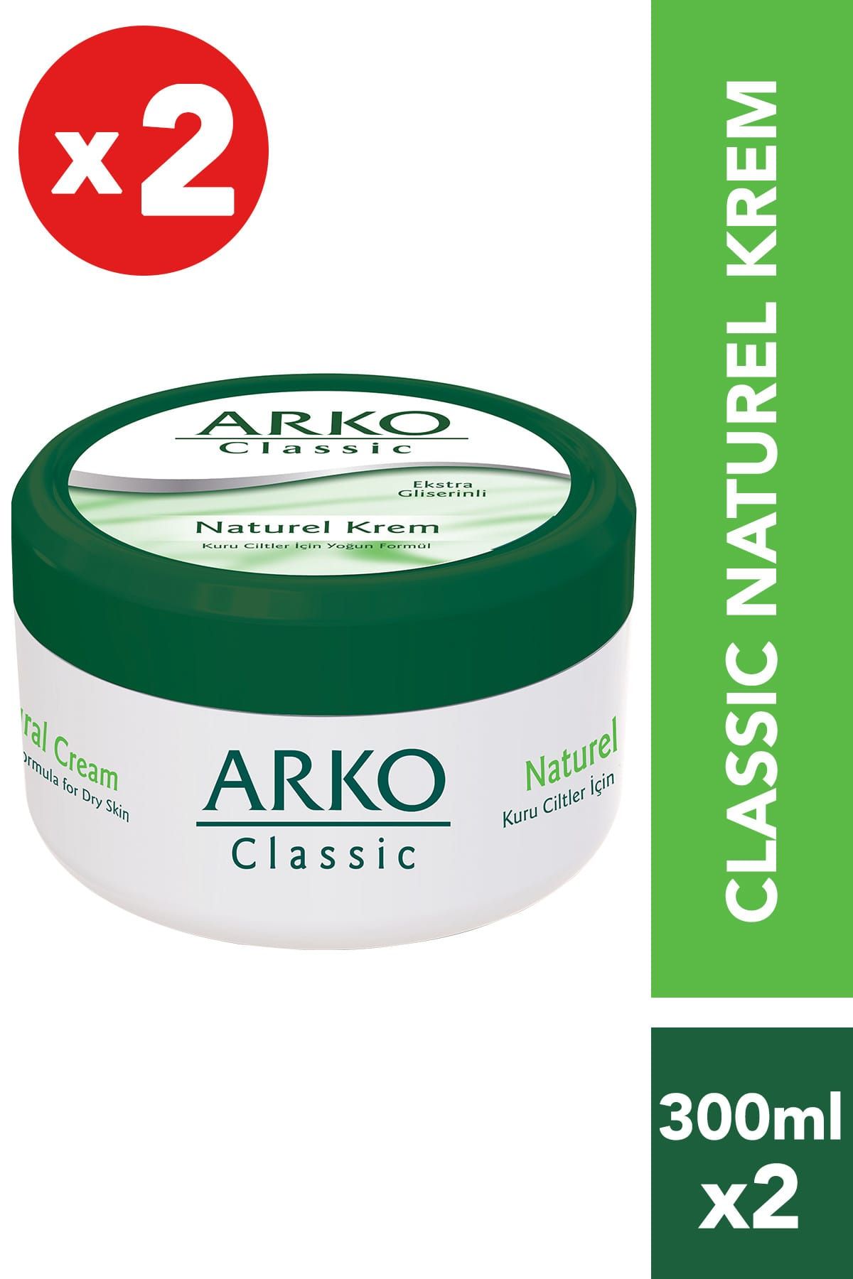 Arko Klasik Naturel 2Li El Ve Vücut Kremi 2X300Ml