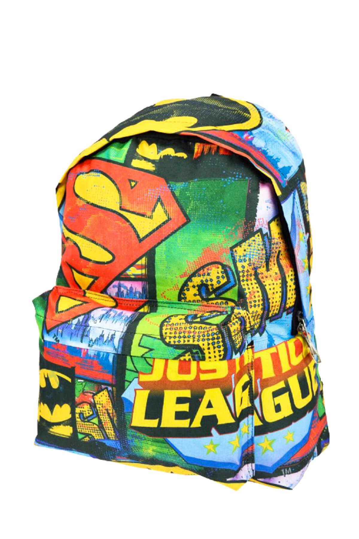 Superman Justice League Genç Sırt Çantası (İki Gözlü - 43X33X19 Cm) /