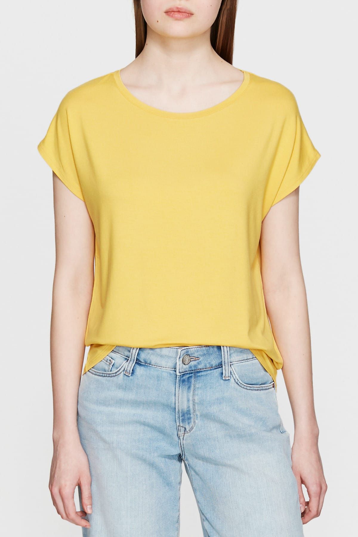 Mavi Kadın Sarı Basic T-Shirt 167722-28790