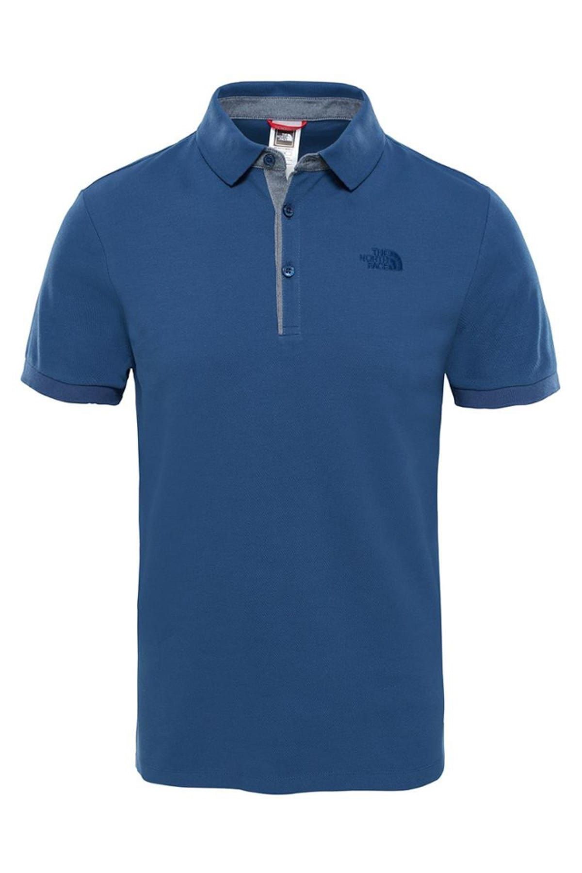 The North Face Premium Polo Pıquet Erkek T-Shirt Mavi
