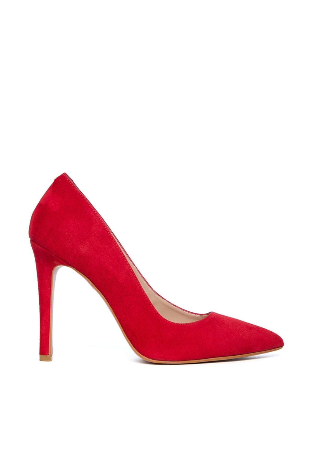 Nine West Hakiki Deri Kadın Kırmızı Klasik Topuklu Ayakkabı 3175