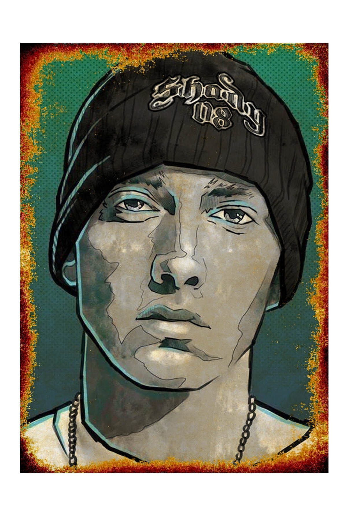 Tablomega Ahşap Tablo Eminem 35 Cm X 50 Cm
