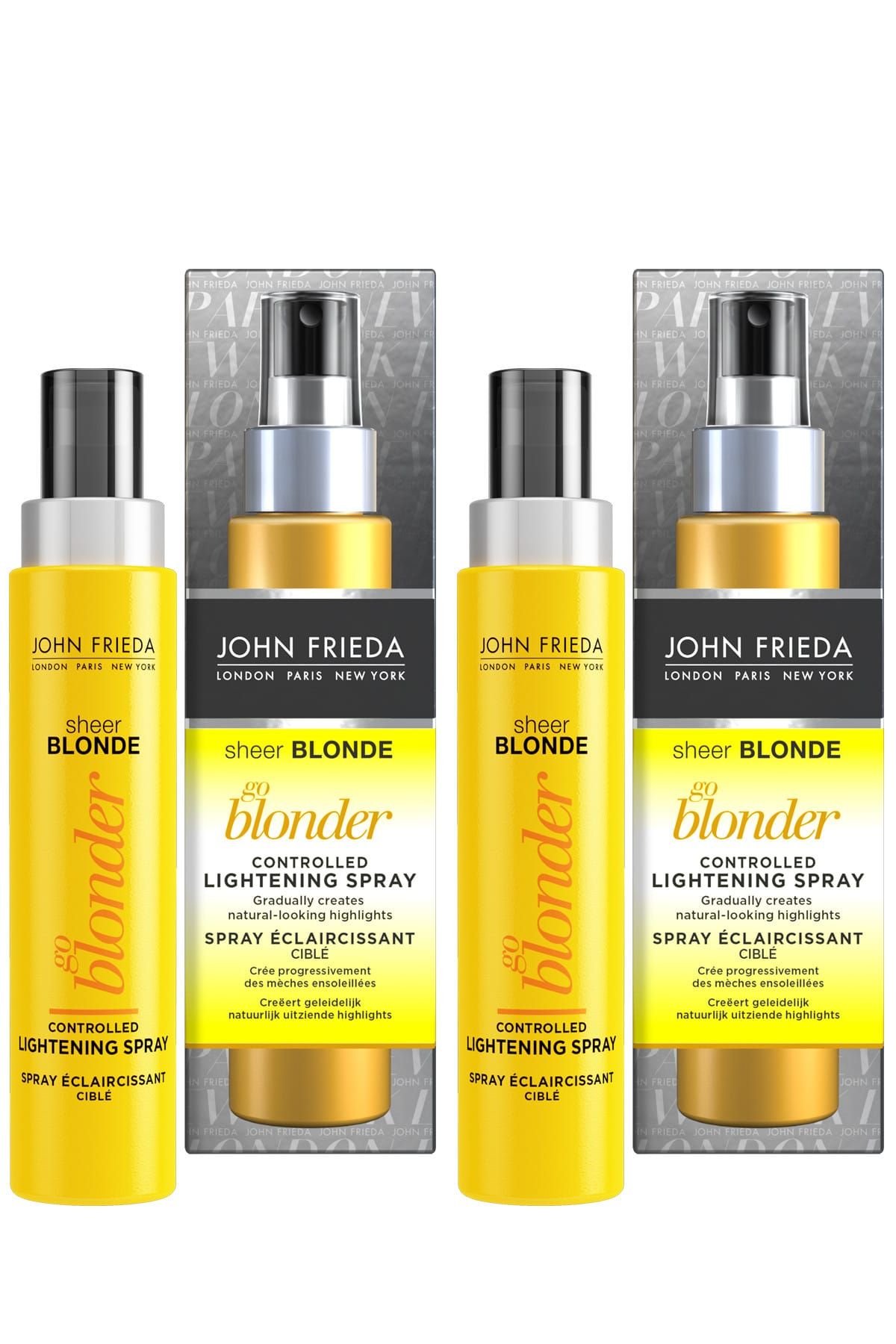 John Frieda 2 x Sarı Saçlar İçin Renk Açıcı Sprey - Go Blonder Controlled Lightening Spray 100 ml 50371561592400