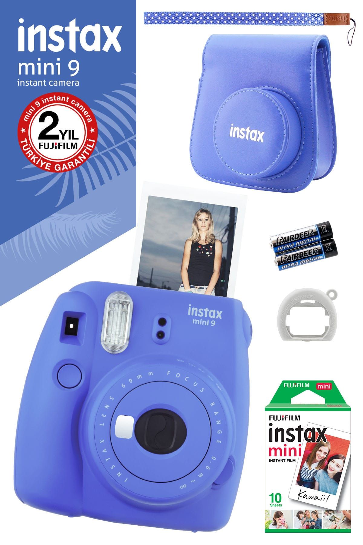 Fujifilm Instax Mini 9 Mavi Fotoğraf Makinesi ve Hediye Seti 3