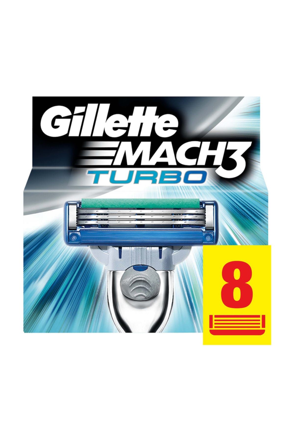 Gillette Mach3 Turbo Yedek 8'li Karton Ambalaj