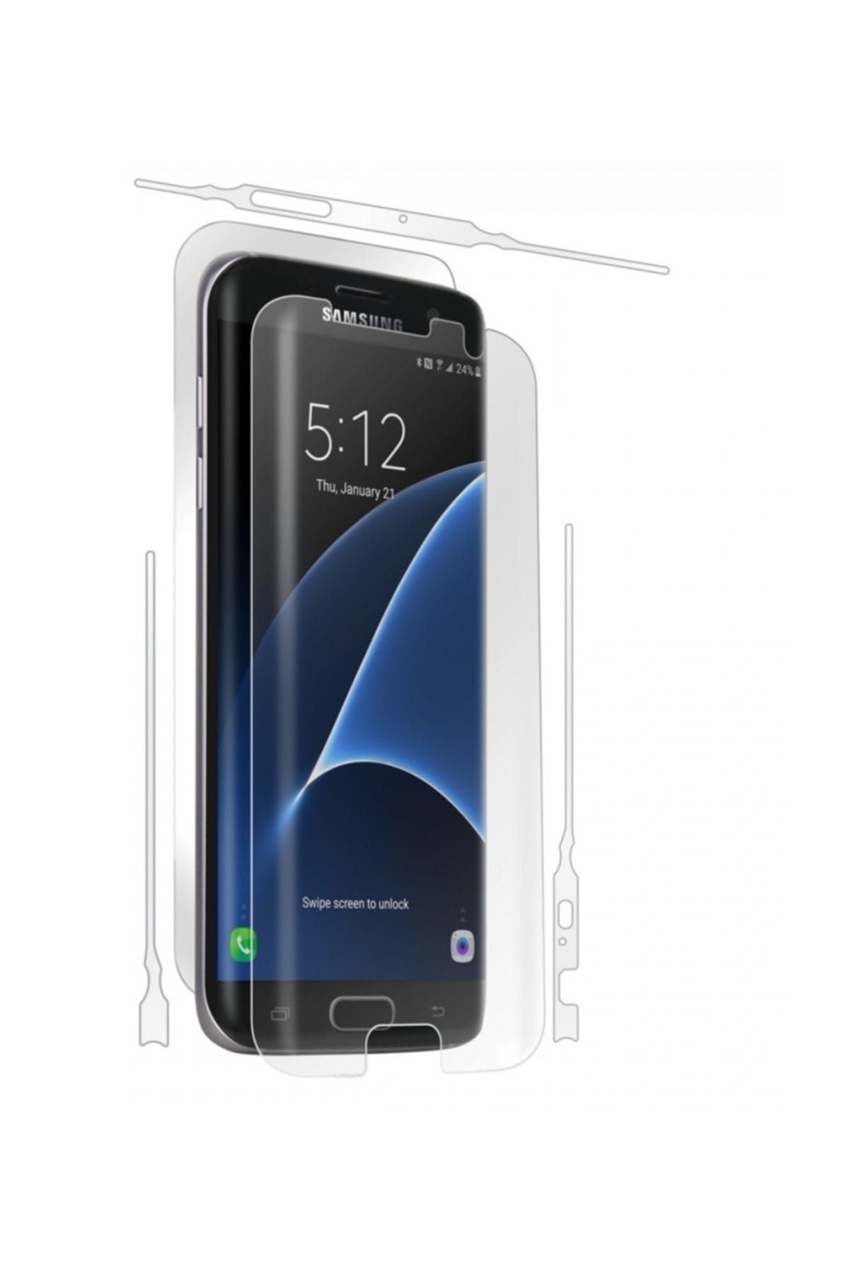 Syronix Samsung Galaxy S7 Edge Fullbody Ön Arka 360° Tam Kaplama Ekran Koruyucu Film