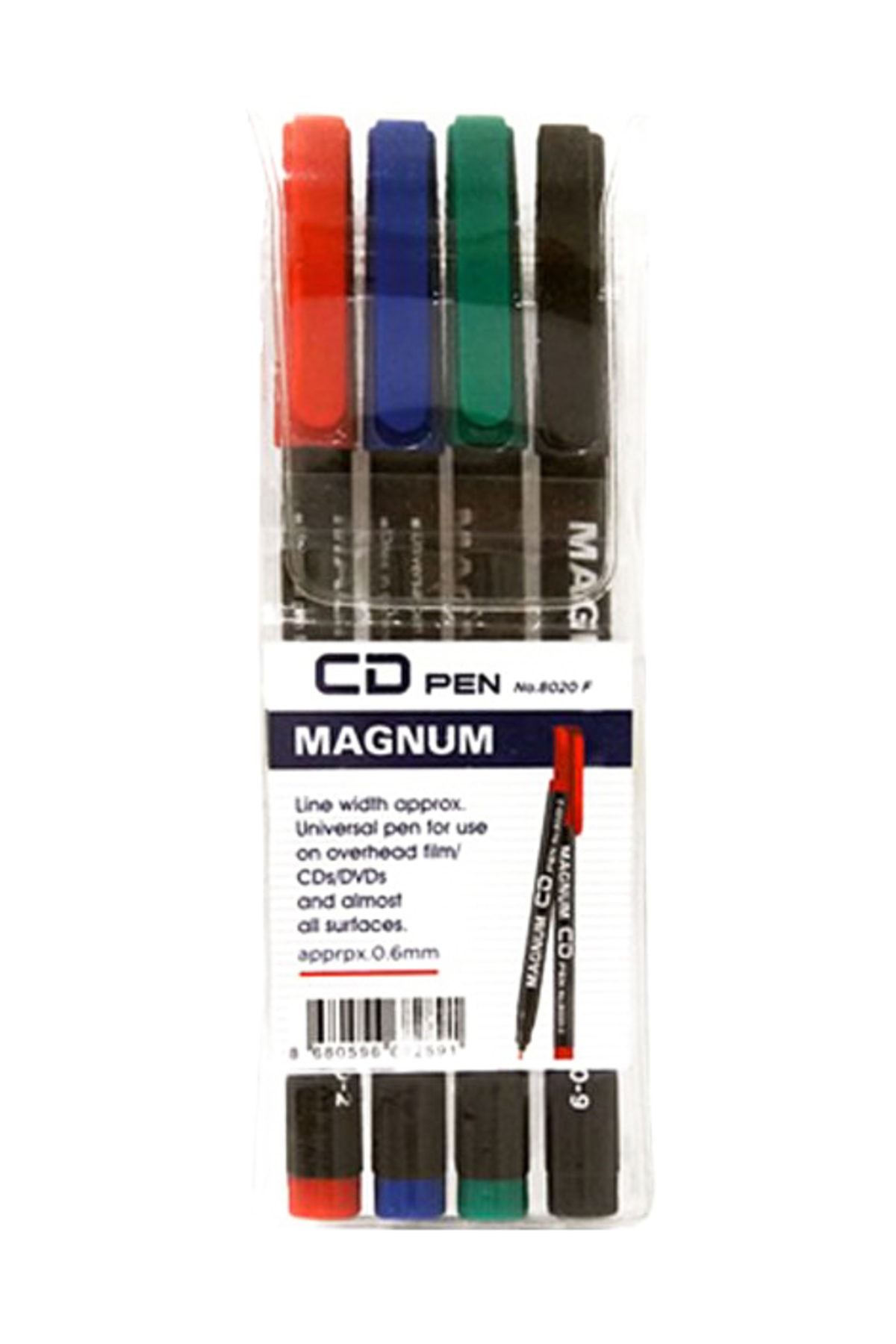 Magnum 8020S Asetat Kalemi Permanent S Seri (Cd-Dvd Kalemi) 4 Renk