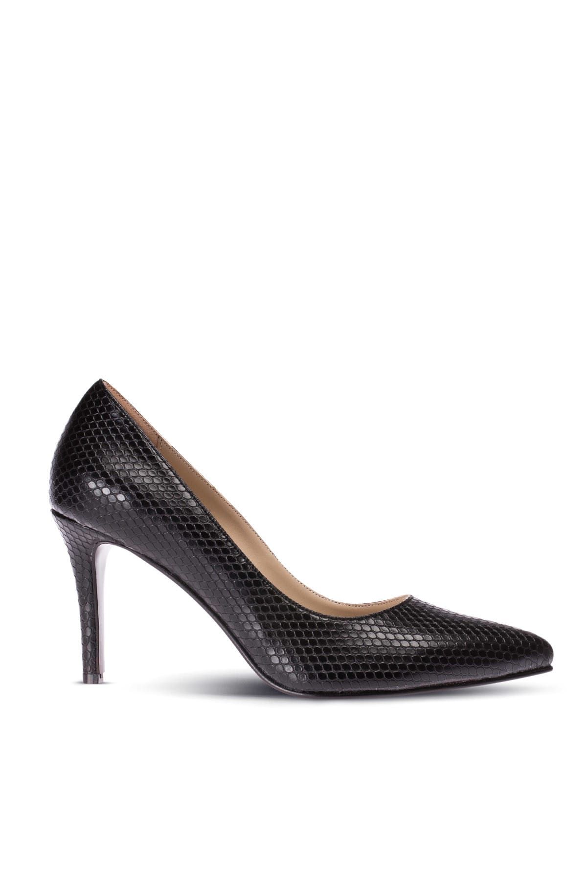 Deery Siyah Kadın Klasik Topuklu Ayakkabı 02029ZSYHM03