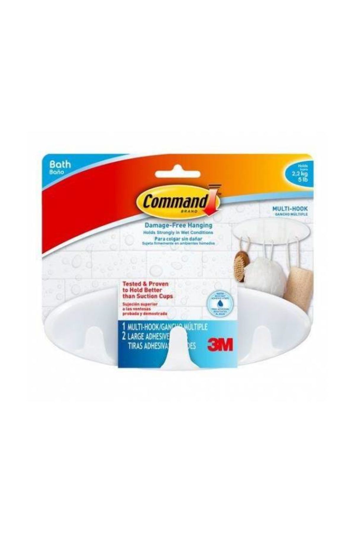 COMMAND Brand Suya Dayanıklı Banyo Askısı ( İz Bırakmaz )