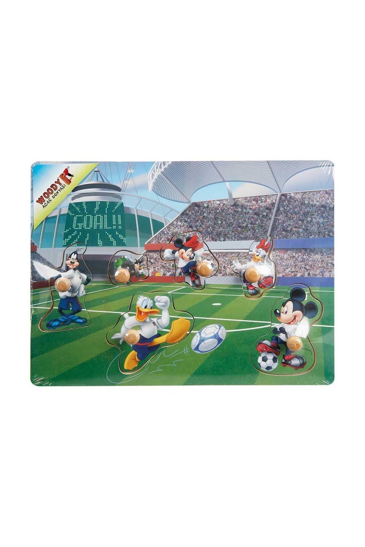 Woody Mickey Mouse Ahşap Bultak Raptiyeli - Maçta