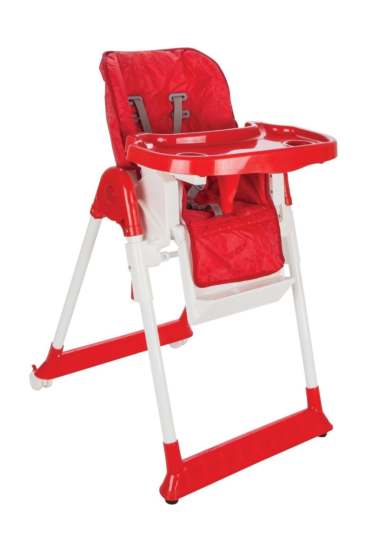 PİLSAN Pilsan Süper Mama Sandalyesi - Lükks Kademeli - Katlanabilir - Tekerlekli Mama Sandalyesi - Kırmızı
