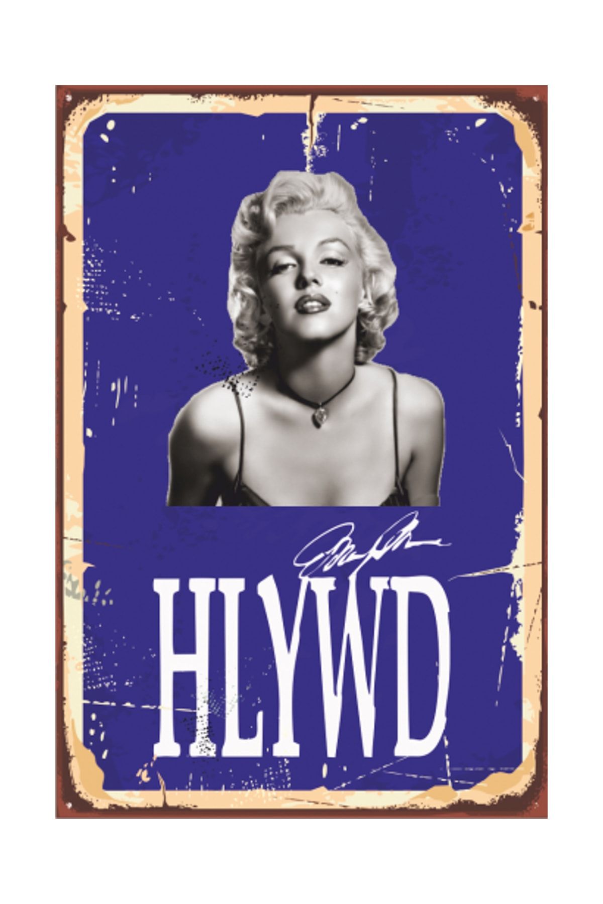 Hayat Poster Marilyn Monroe Tabela Tarz Retro Vintage Ahşap Poster 2030046