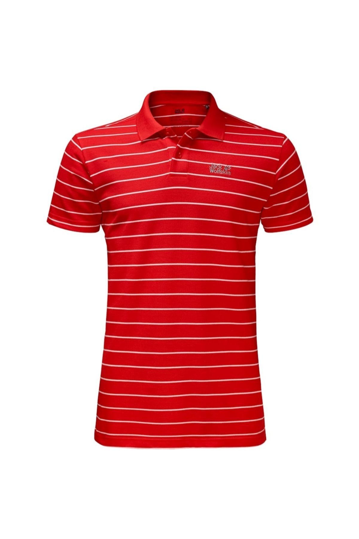 Jack Wolfskin Pique Striped Erkek Polo T-Shirt 1805661