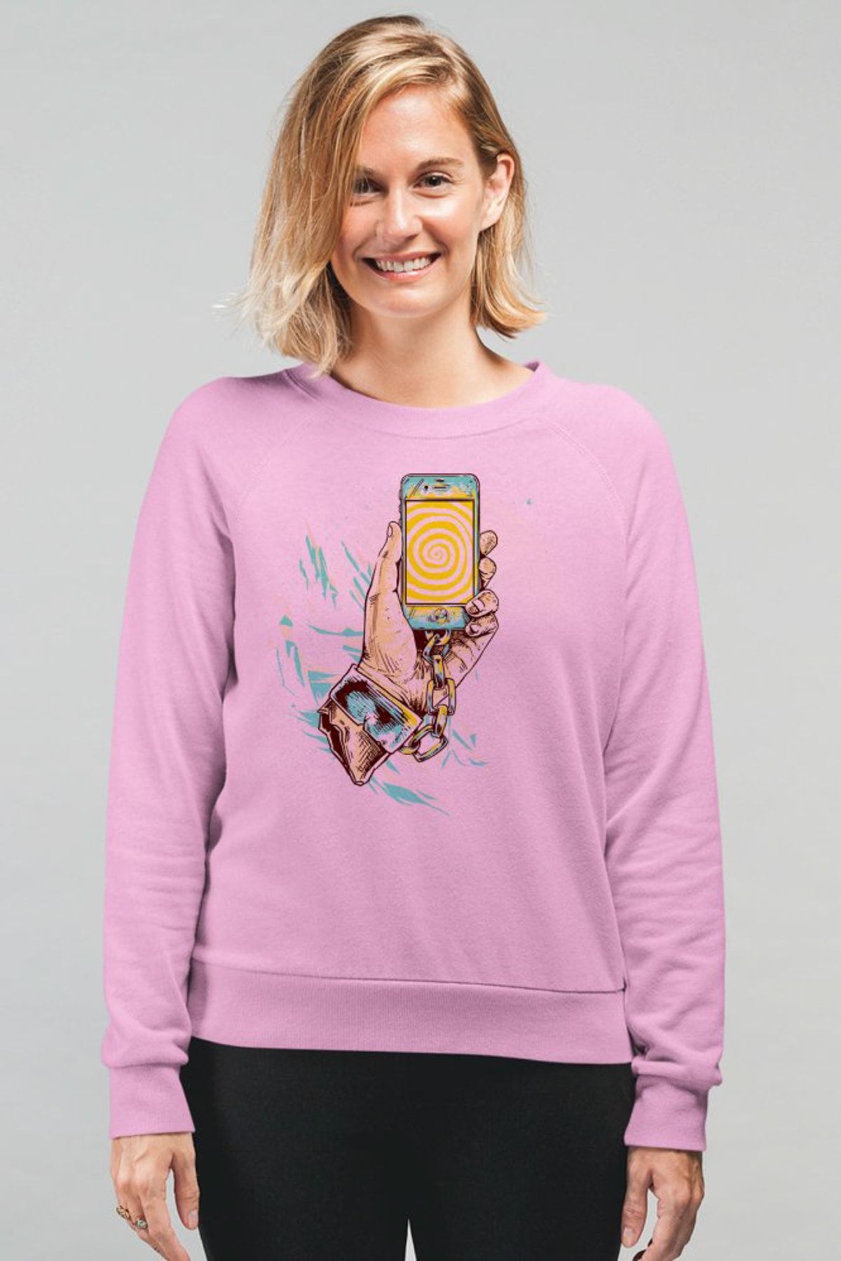 Angemiel Wear Hipnoz Telefon Kadın Sweatshirt A00028WK