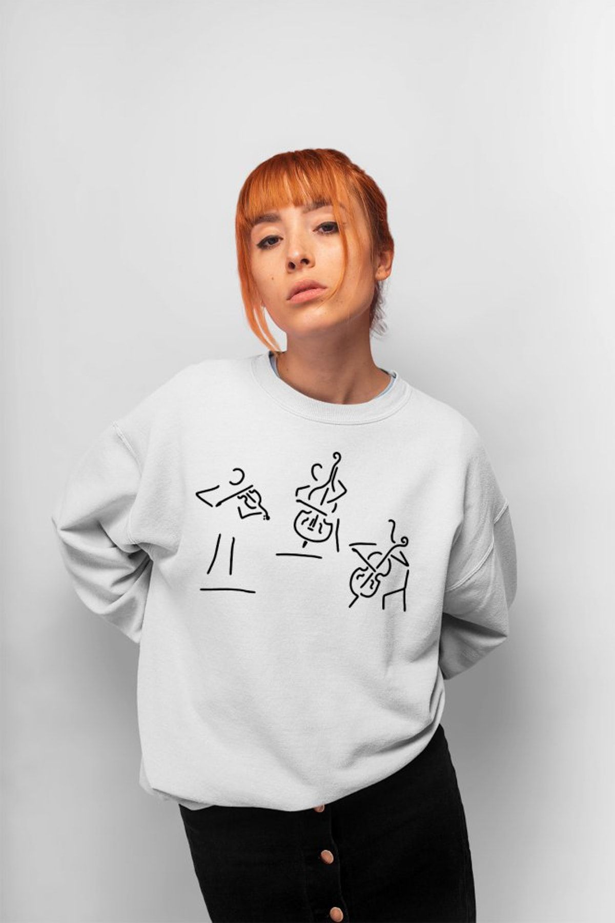Angemiel Wear Enstrüman Kadın Sweatshirt A0173WK