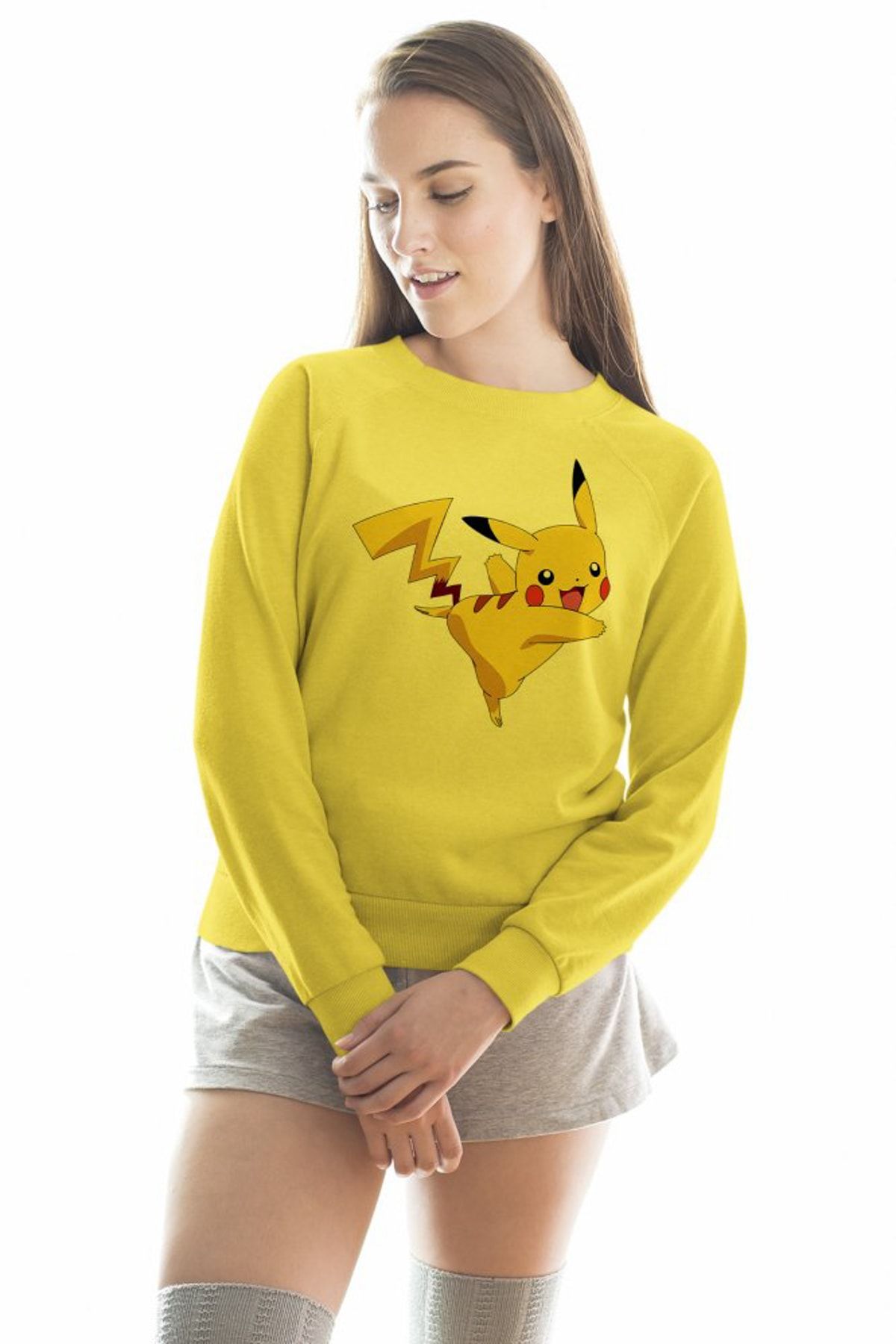 Angemiel Wear Pikachu Kadın Sweatshirt A0196WK