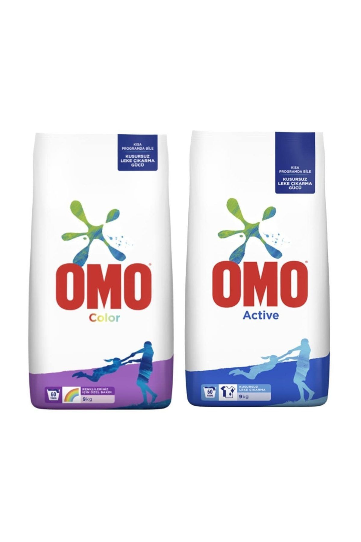 Omo Toz Çamaşır Deterjanı 9 Kg Color + 9 Kg Active