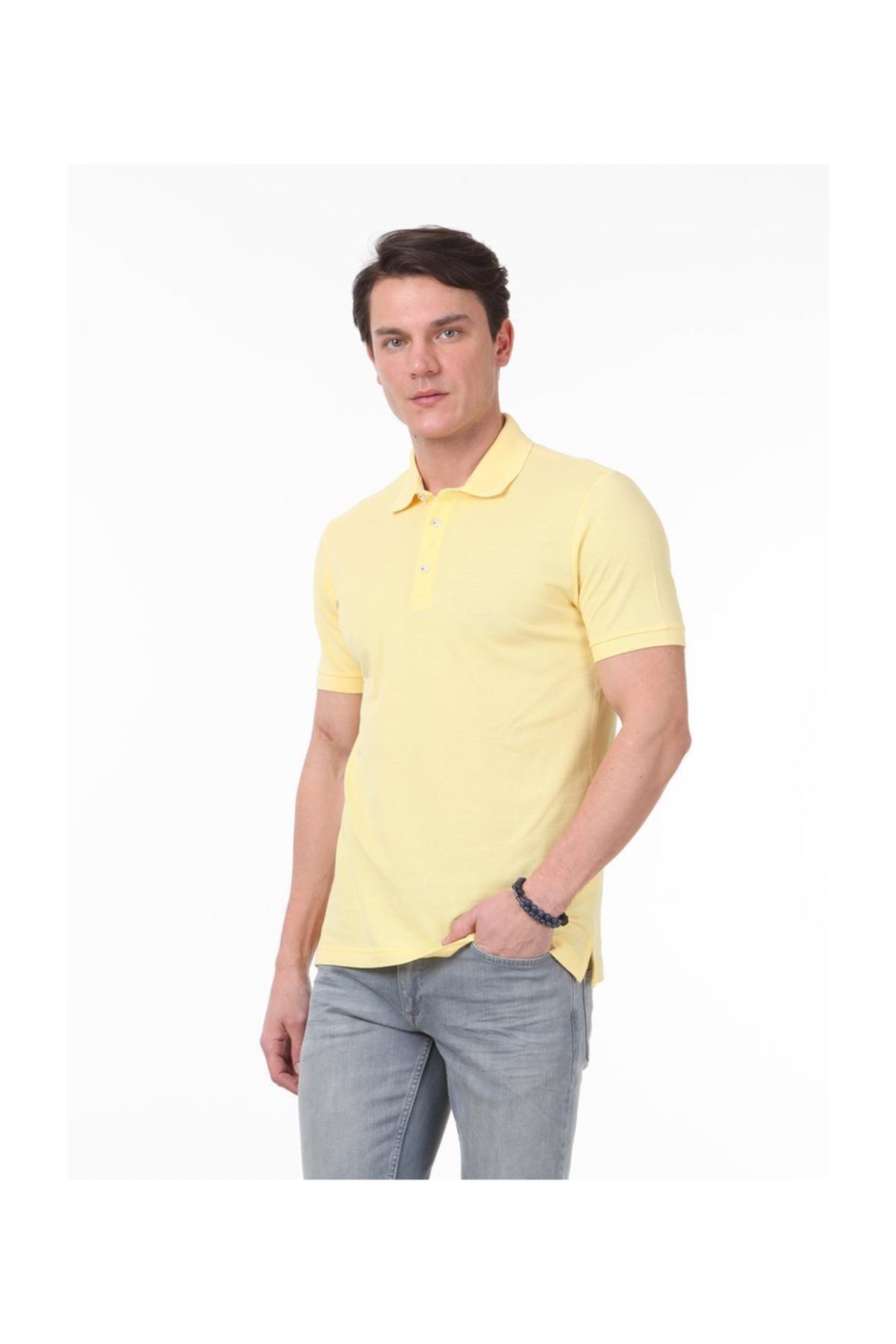 Kip Sarı %100 Pamuk T-shirt