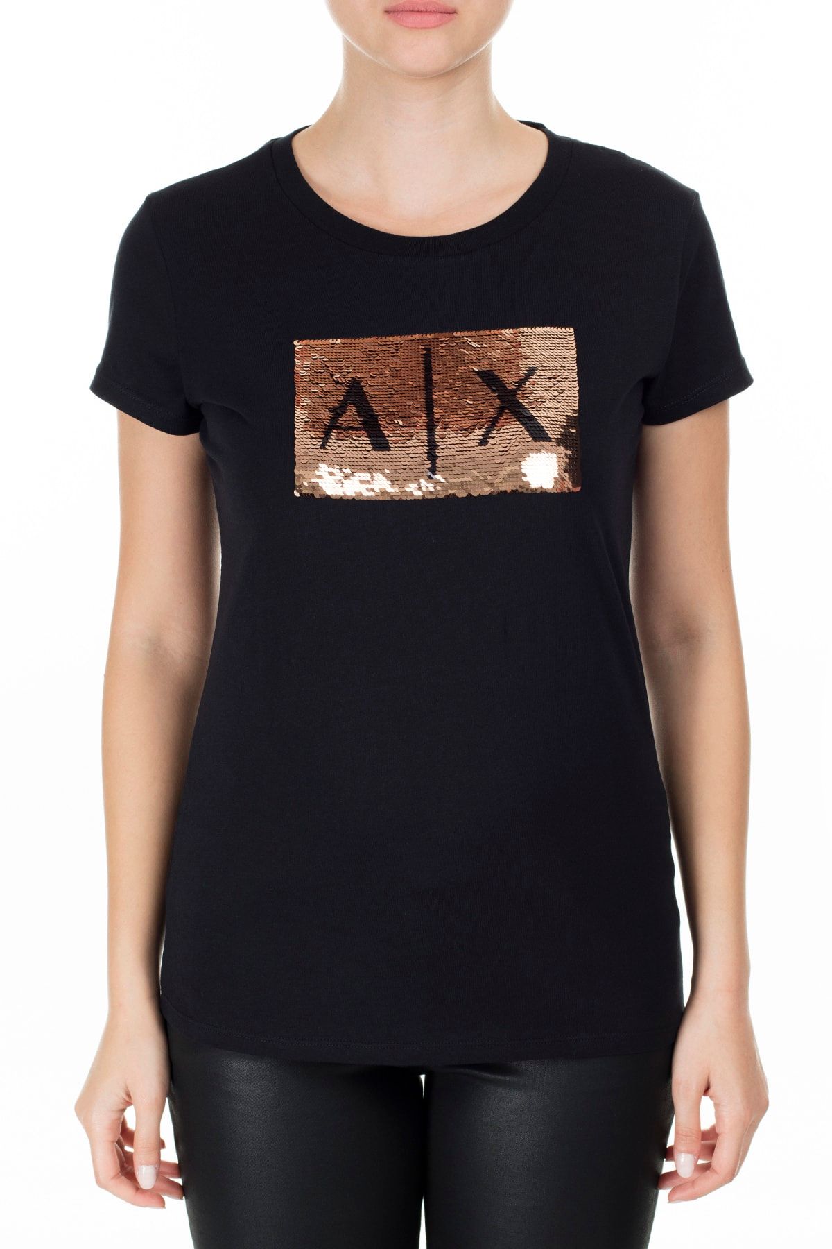 Armani Exchange Kadın Siyah T-Shirt 8NYTDL YJ73Z 6231