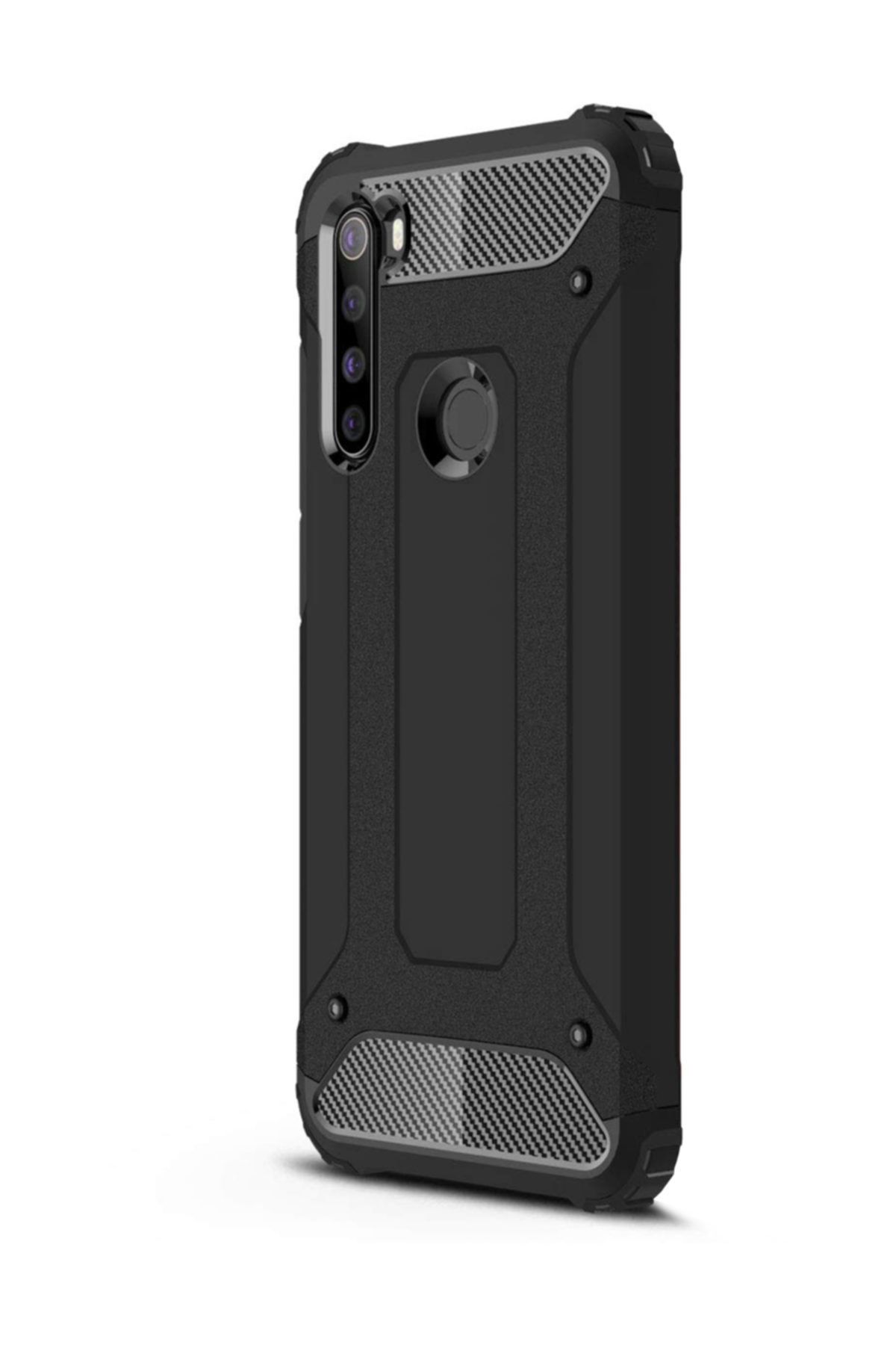 Microsonic Redmi Note 8 Uyumlu Kılıf, Rugged Armor Siyah