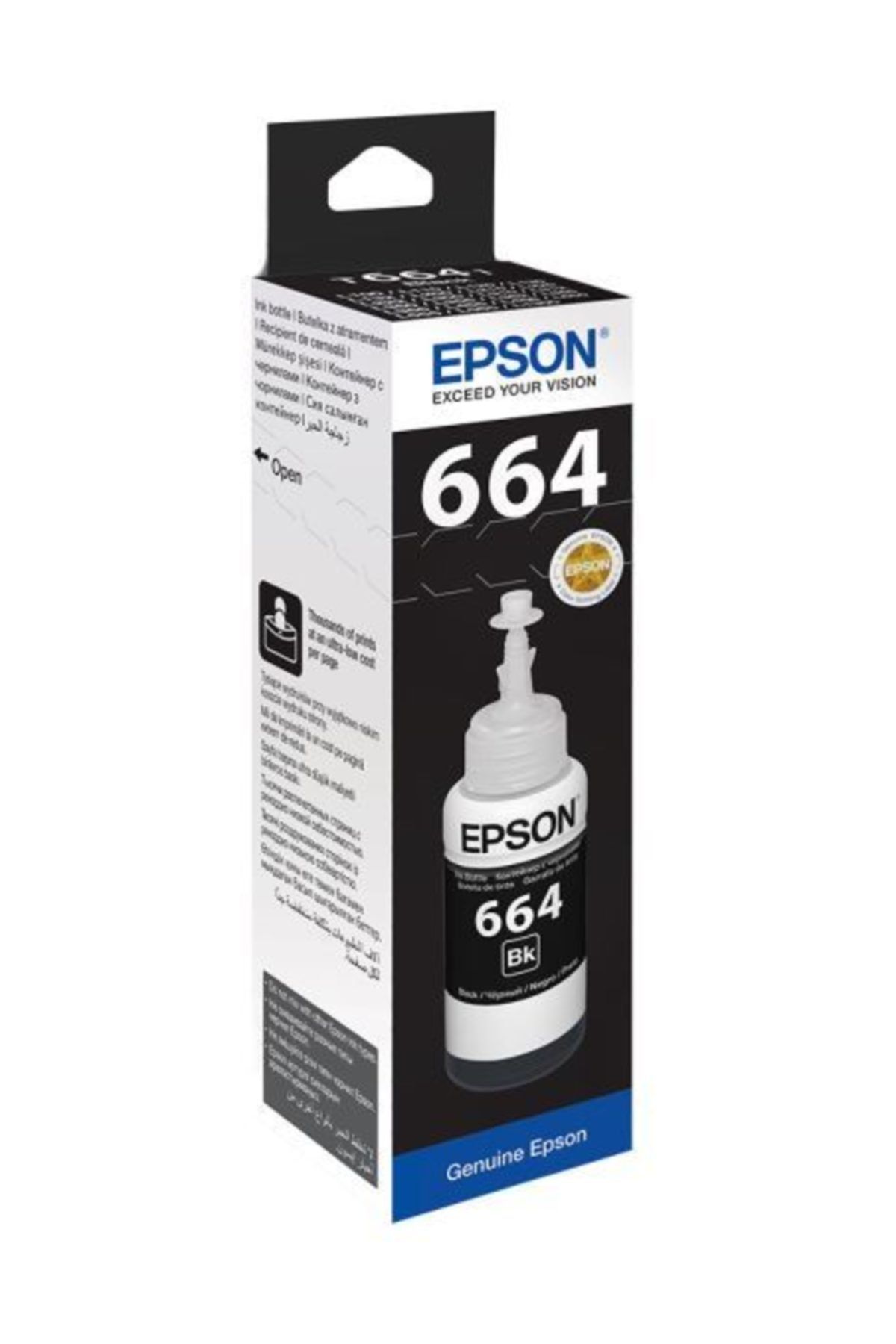 Epson 664 Muadil Mürekkep Siyah 70 ml