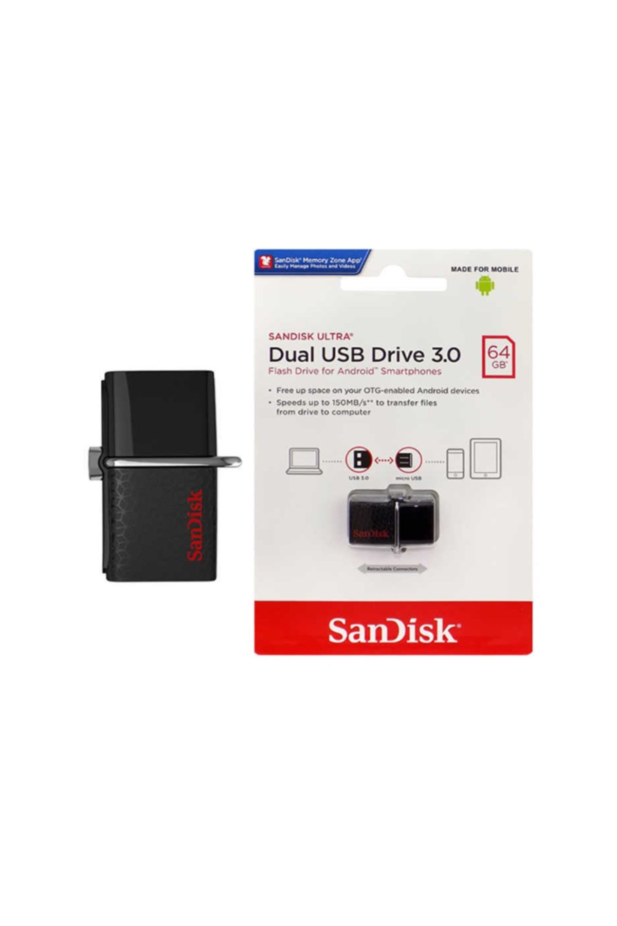 Sandisk Dual Drive 64 Gb Micro Otg Flash Disk
