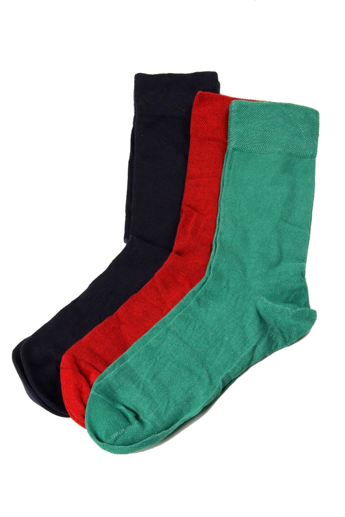 Darkzone Erkek Çok Renkli 3'lü Soket Çorap
