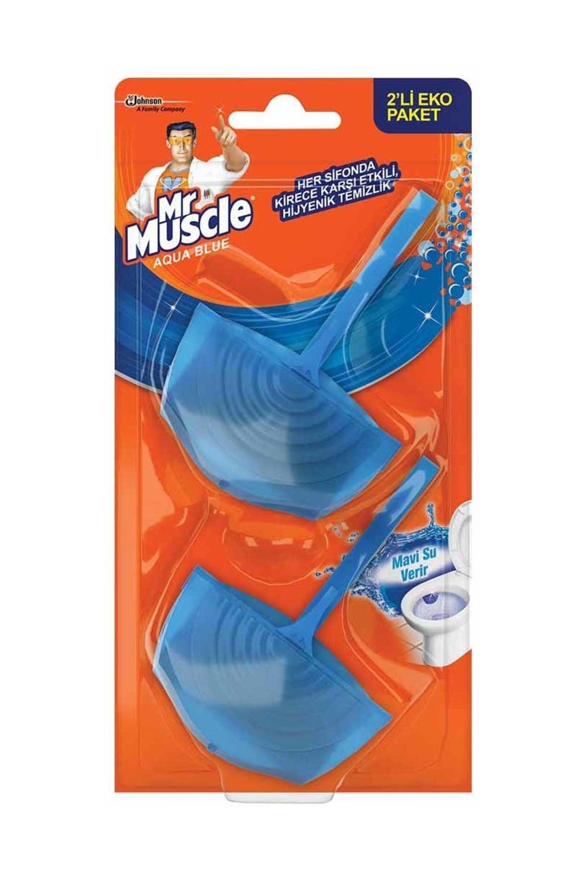 Mr. Muscle Klozet Blok Eko Paket Aqua Blue