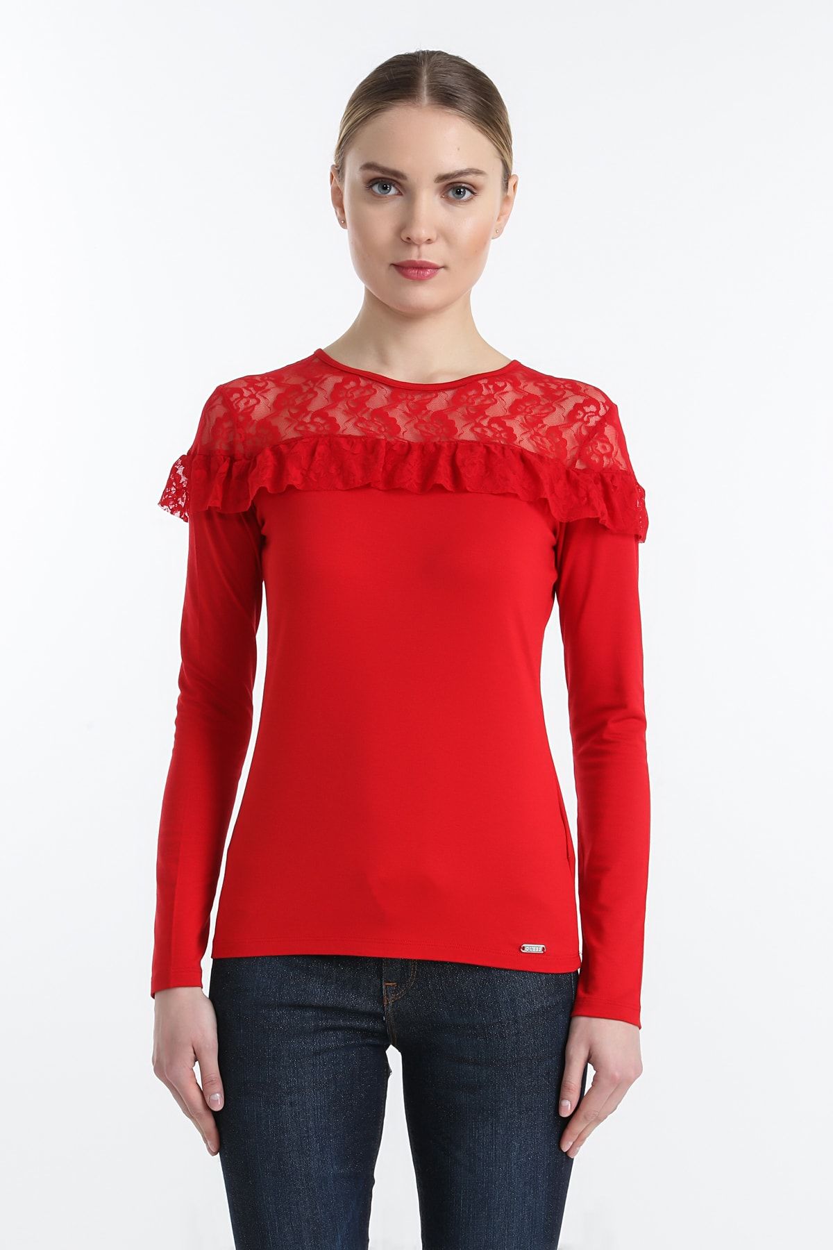 Guess Collection Kadın Kırmızı Bluz W64I24J1319