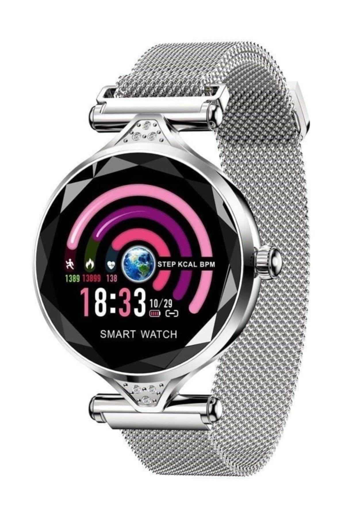 MHK Collection Su Geçirmez Dokunmatik Ekran Kadın Kol Saati, Akıllı Saat