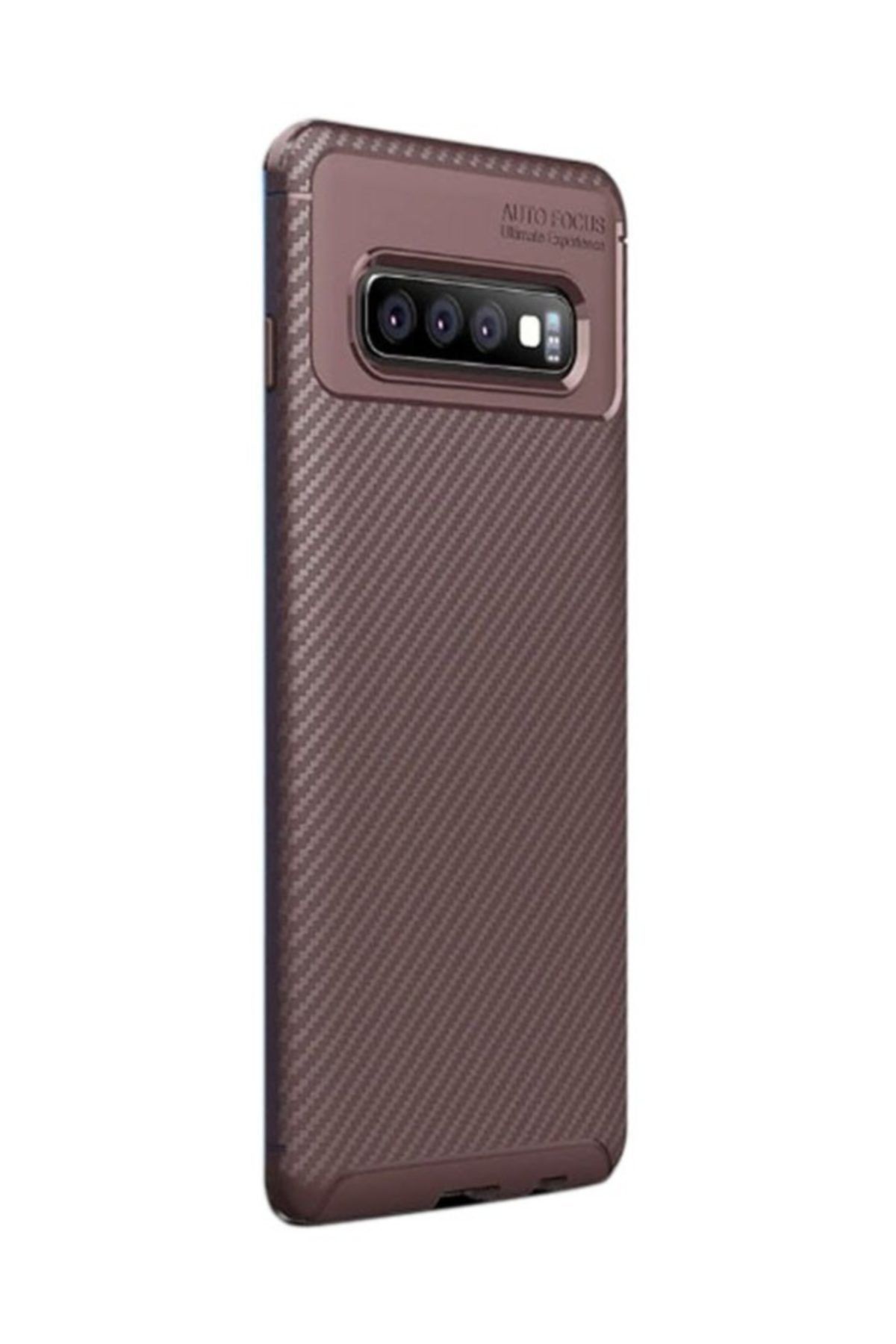 CaseStreet Samsung Galaxy S10+ Plus Kılıf Negro Karbon Dizayn Silikon