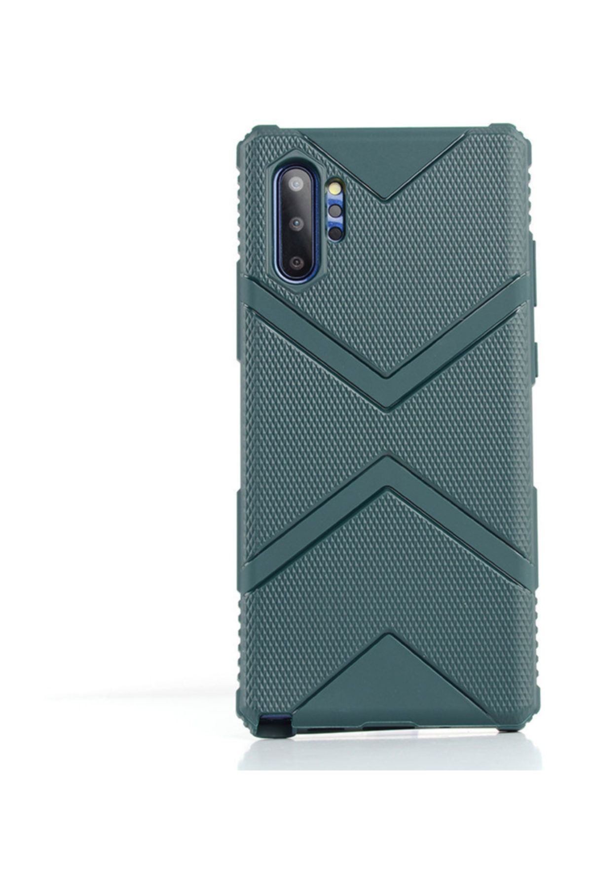 KNY Samsung Galaxy Note 10 Plus Kılıf Ultra Koruma Karbon Desenli Antishock Hank Silikon