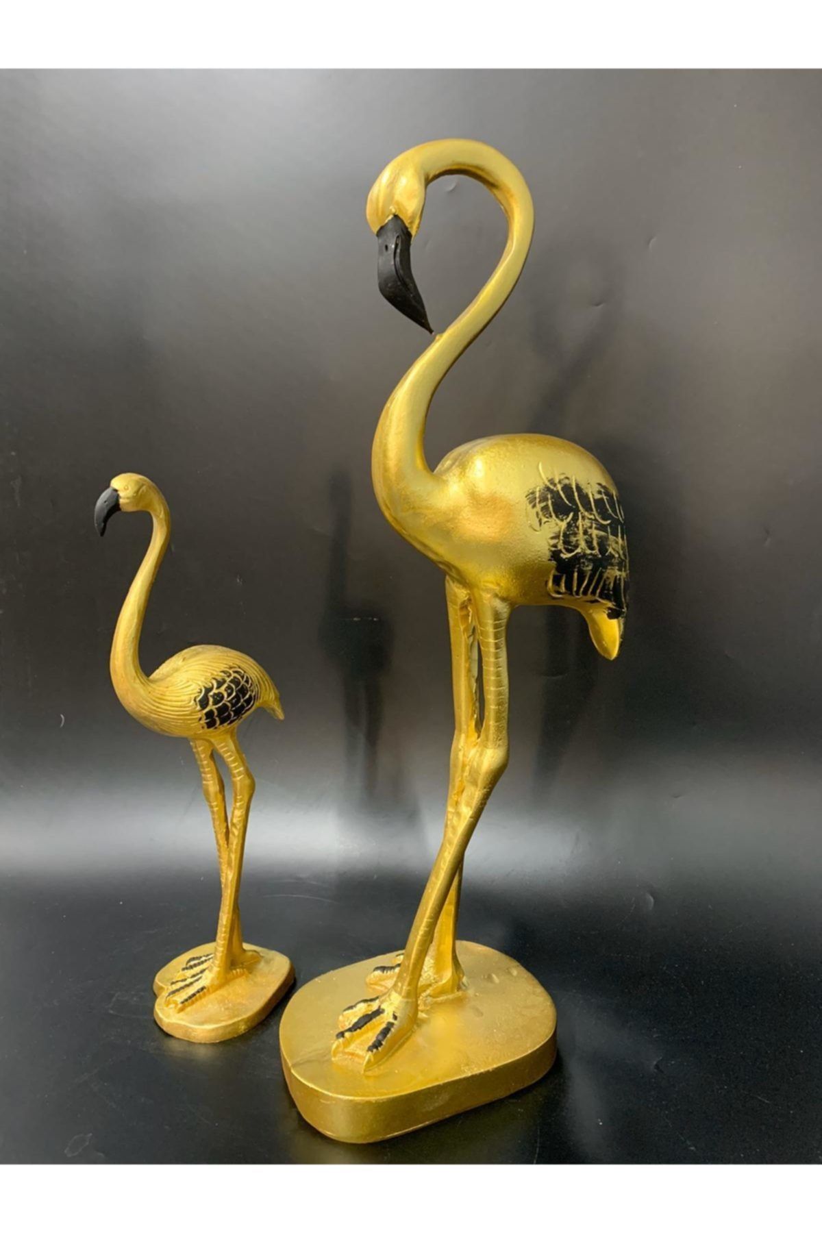 By Ari Ev Dekorasyon Ikili Flamingo Set Gold