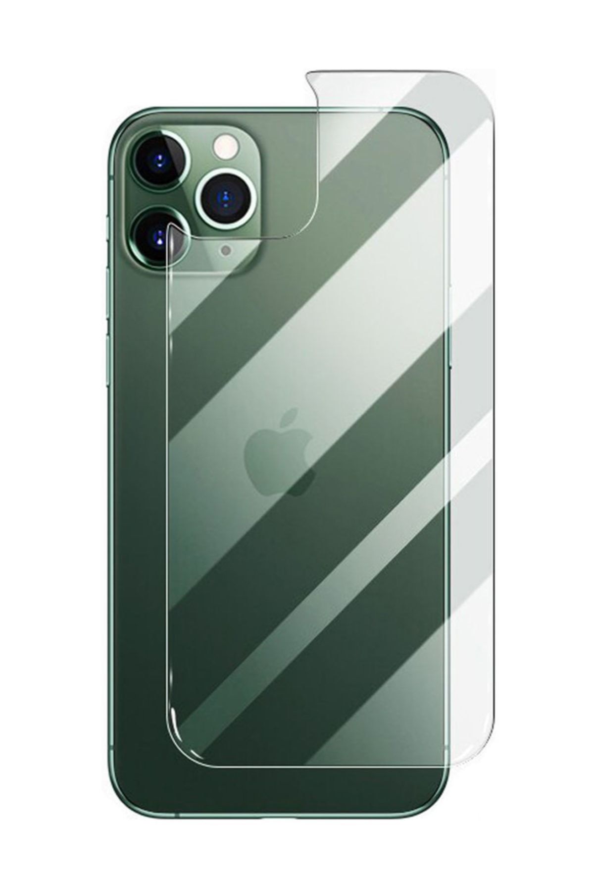 Microcase Iphone 11 Pro Max Arka Kapak Için Tempered Glass Cam Koruma