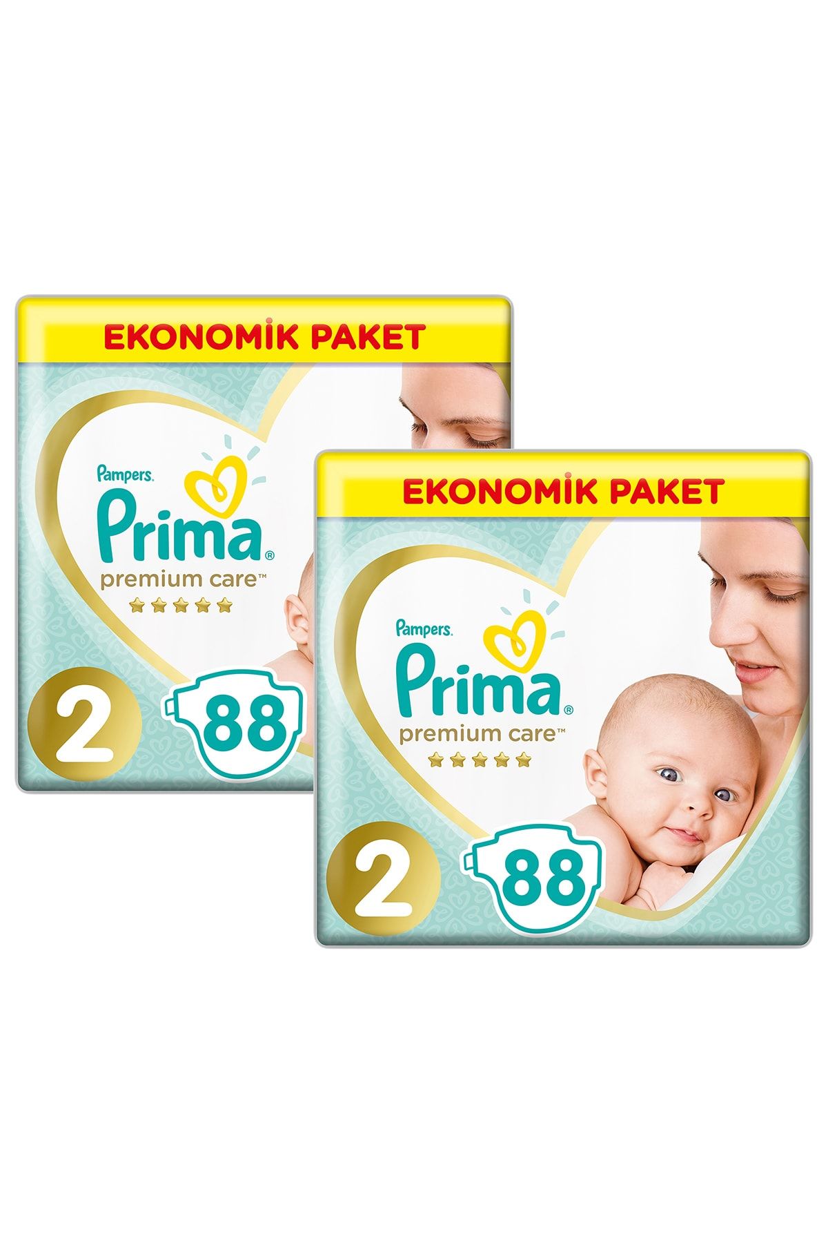 Prima Premium Care Bebek Bezi 2 Beden 4-8 Kg 88'li 2'li 176 Adet