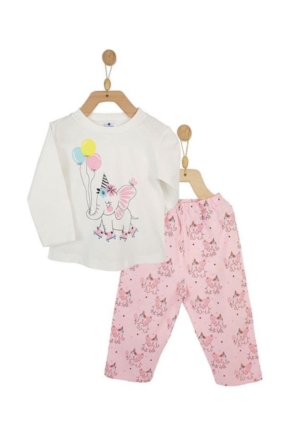 Luggi Baby Kız Puanlı Fil Pijama Takım Lg-4148