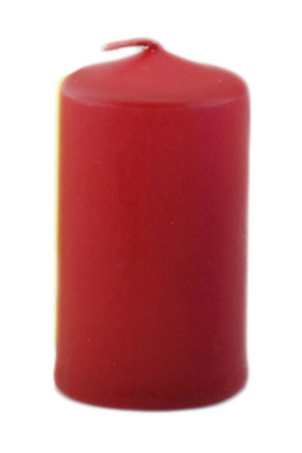 TT Tahtakale Toptancıları Silindir Mum Renkli 6 Cm (6 Adet)  Kırmızı