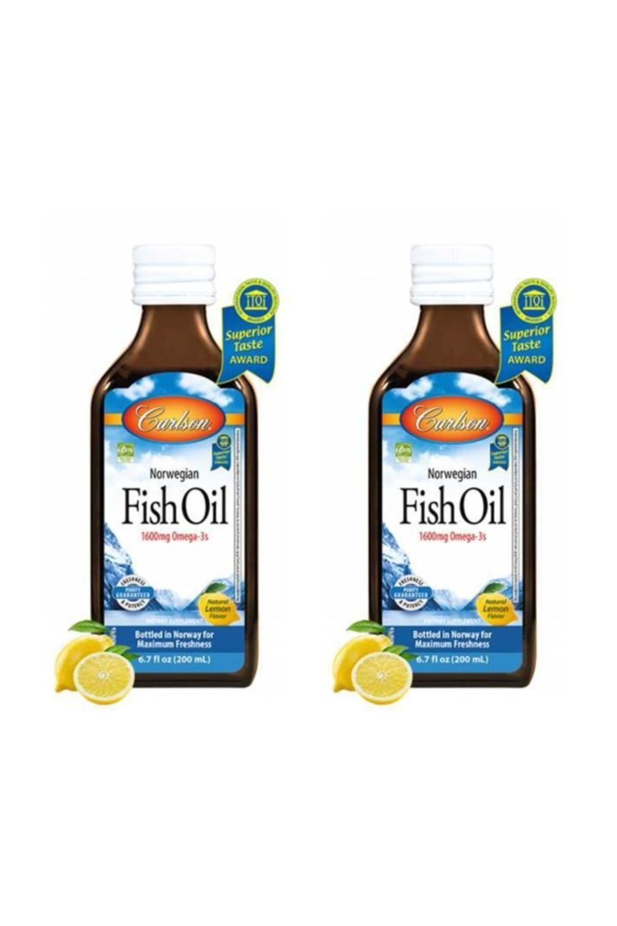 Carlson Limon Aromalı Balık Yağı Şurup 200 ml 2'li Paket