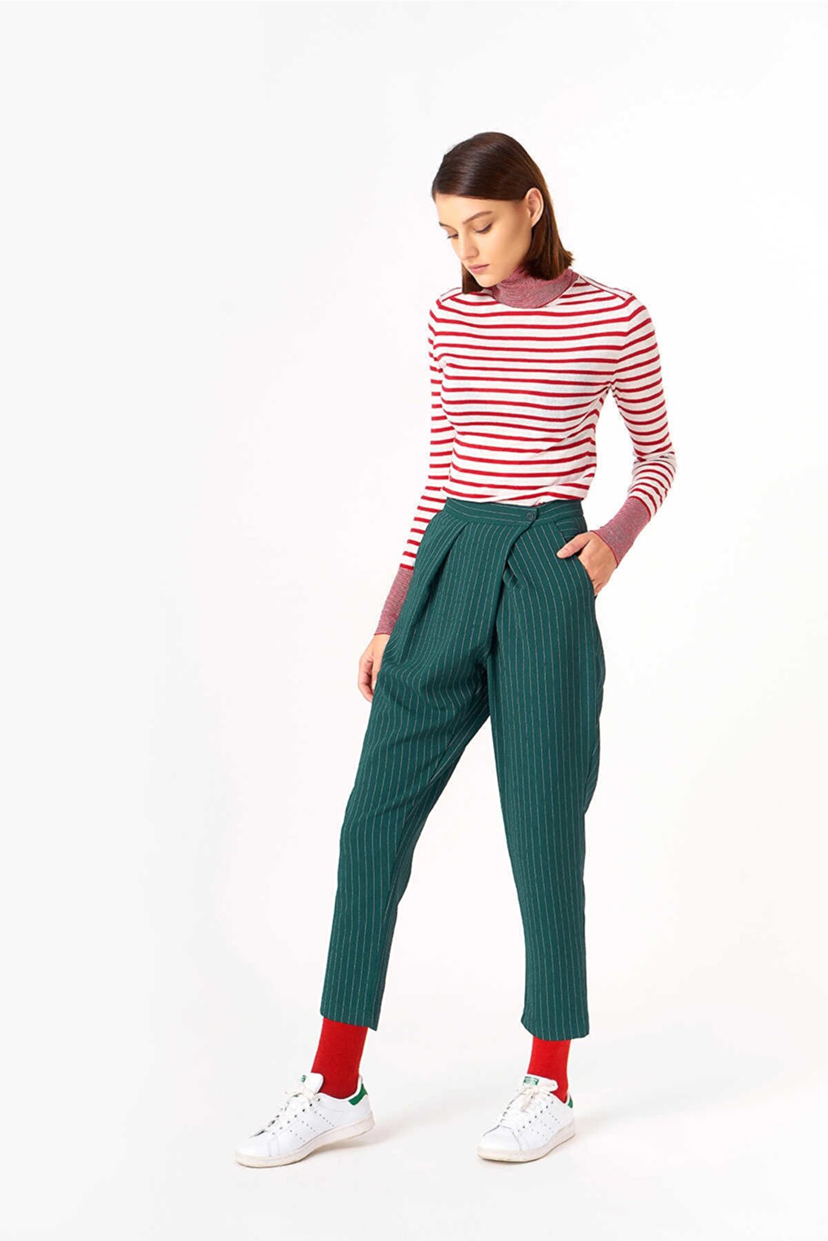 Kuaybe Gider Kadın Yeşil Pantolon 4053