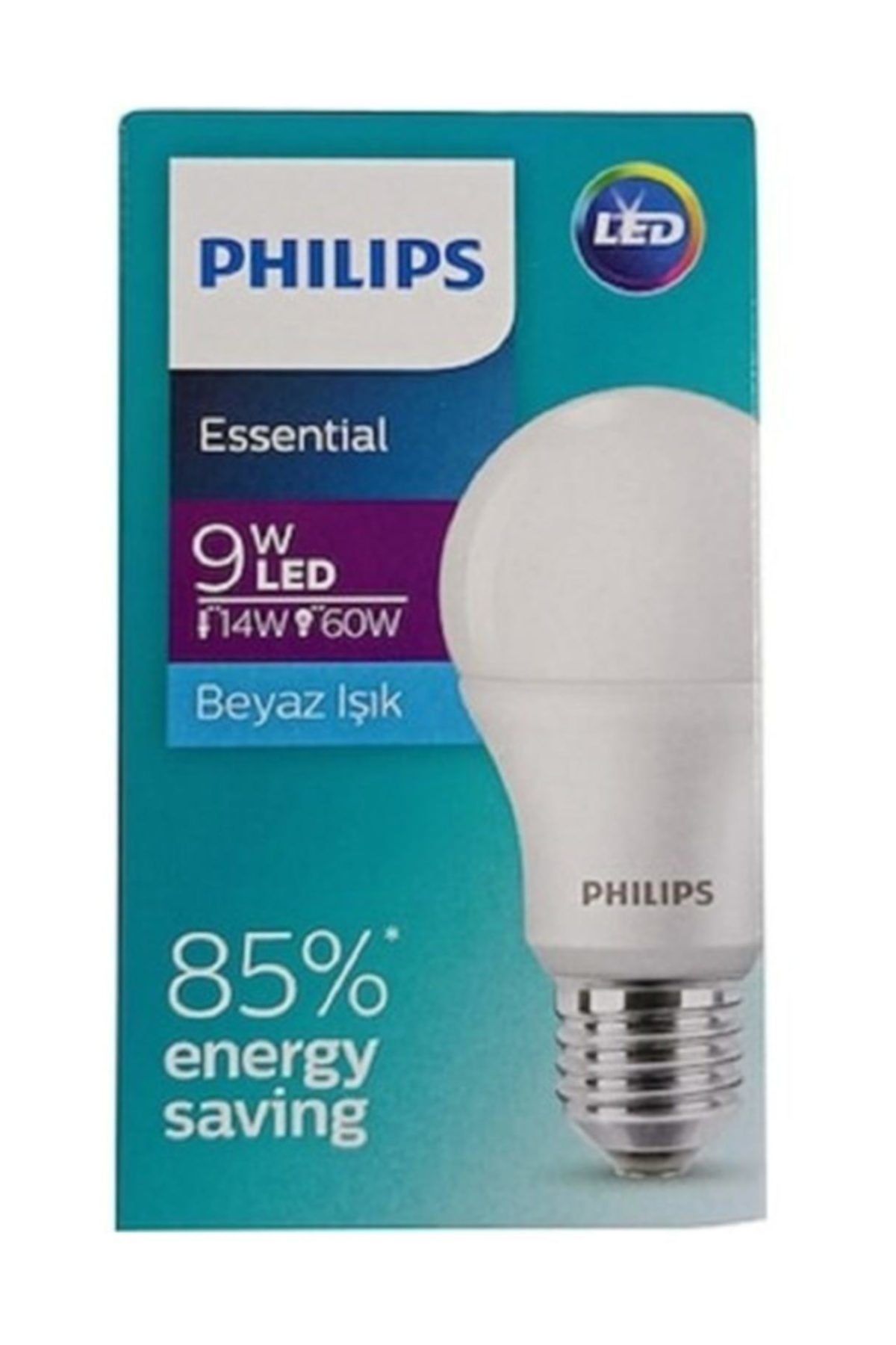 Philips 5 Adet Ess Ledbulb 9=60w 806 Lümen E27 Normal Duy 6500 Kelvin Beyaz Işık Led
